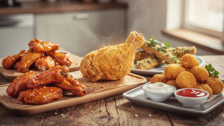 découvrez le poulet crousty et ses délicieuses déclinaisons, un succès assuré auprès des jeunes gourmands qui aiment savourer des recettes croustillantes et savoureuses.